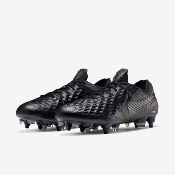 Nike Tiempo Legend 8 Elite SG-PRO Anti-Clog Traction - Férfi Focicipő - Fekete/Fekete